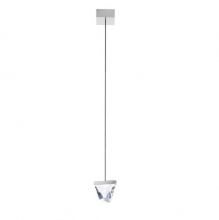 Tripla oprawa wisząca chrom 1x4.3W LED 3000K szkło kryształ